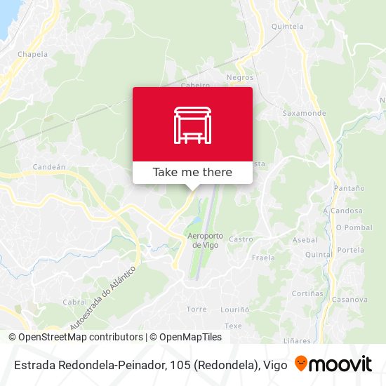 Estrada Redondela-Peinador, 105 map