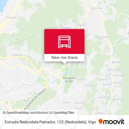 Estrada Redondela-Peinador, 122 map