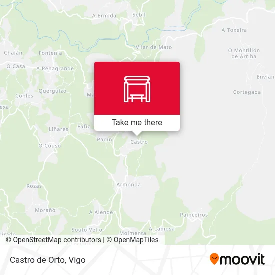 Castro de Orto map