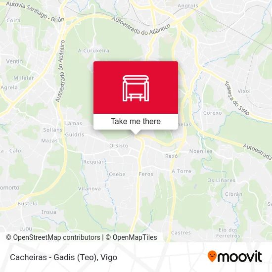 Cacheiras - Gadis (Teo) map