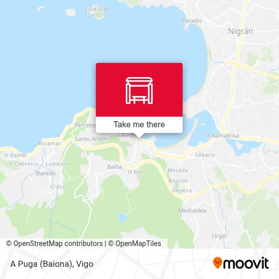 A Puga (Baiona) map