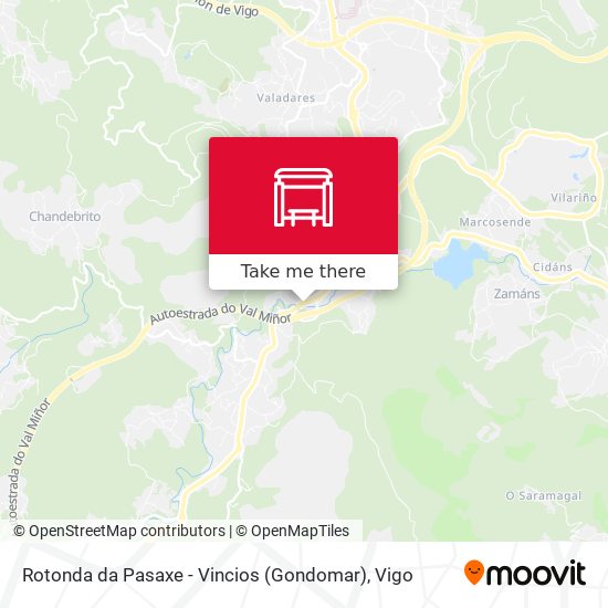 Rotonda da Pasaxe - Vincios (Gondomar) map