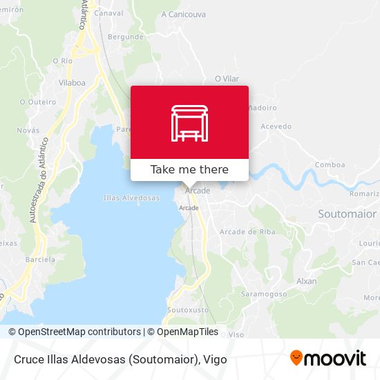 Cruce Illas Aldevosas (Soutomaior) map