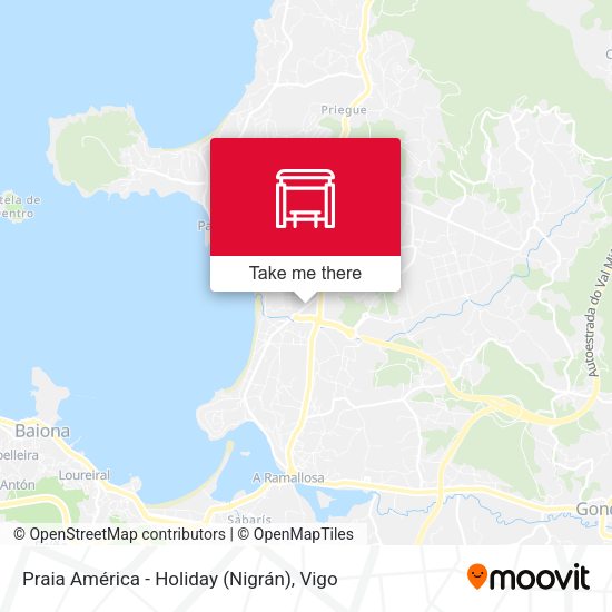 Praia América - Holiday (Nigrán) map