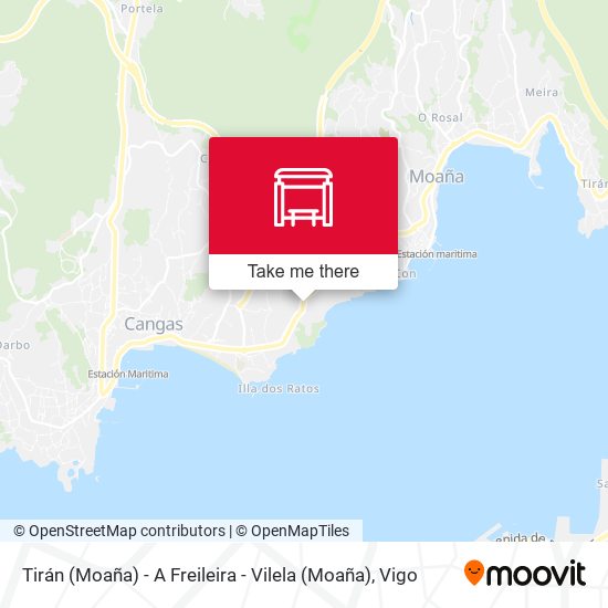 Tirán (Moaña) - A Freileira - Vilela (Moaña) map
