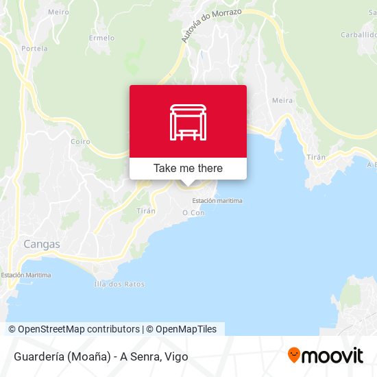 Guardería (Moaña) - A Senra map