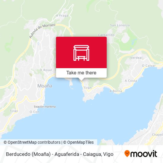 mapa Berducedo (Moaña) - Aguaferida - Caiagua
