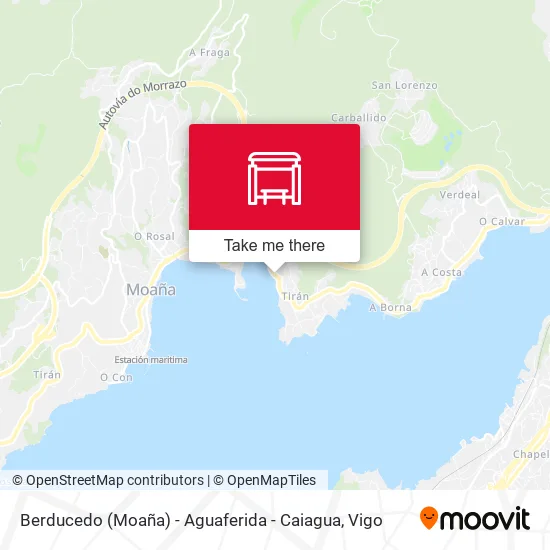Berducedo (Moaña) - Aguaferida - Caiagua map