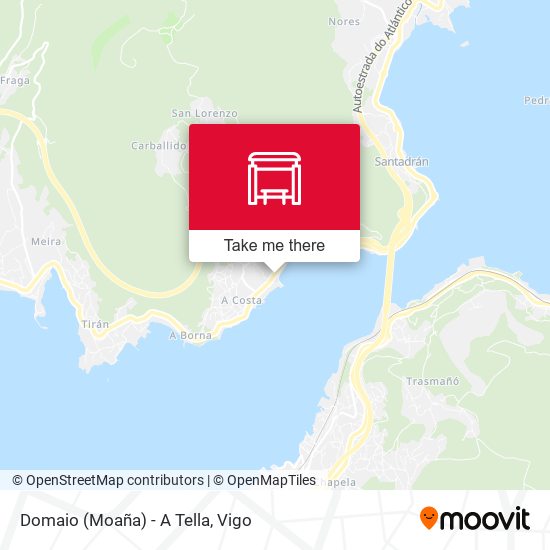 Domaio (Moaña) - A Tella map