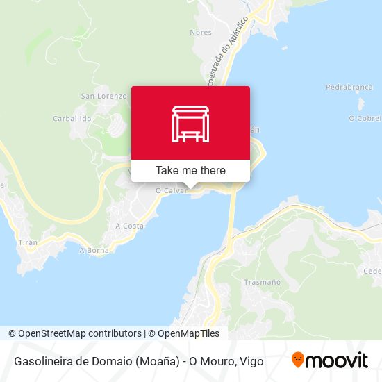 Gasolineira de Domaio (Moaña) - O Mouro map