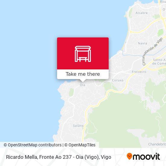 Ricardo Mella, Fronte Ao 237 - Oia (Vigo) map