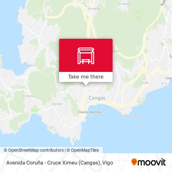 Avenida Coruña - Cruce Ximeu (Cangas) map