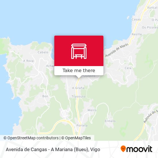 Avenida de Cangas - A Mariana (Bueu) map