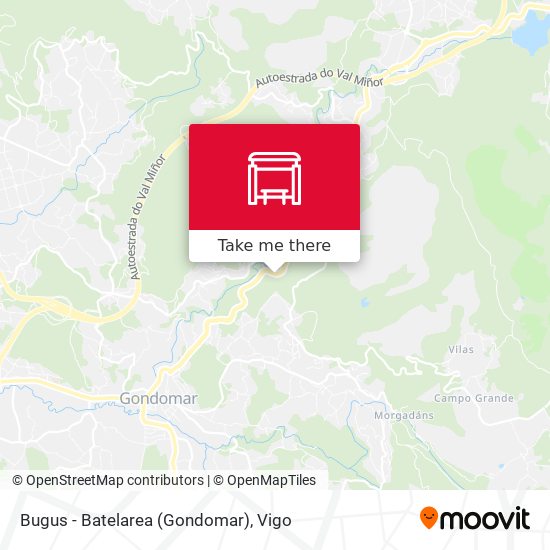 mapa Bugus - Batelarea (Gondomar)