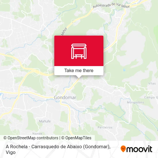 A Rochela - Carrasquedo de Abaixo (Gondomar) map