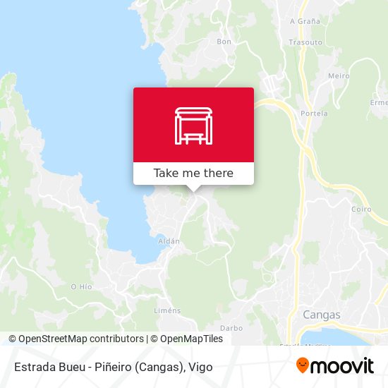 Estrada Bueu - Piñeiro (Cangas) map