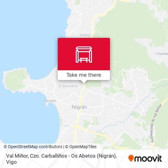 Val Miñor, Czo. Carballiños - Os Abetos (Nigrán) map