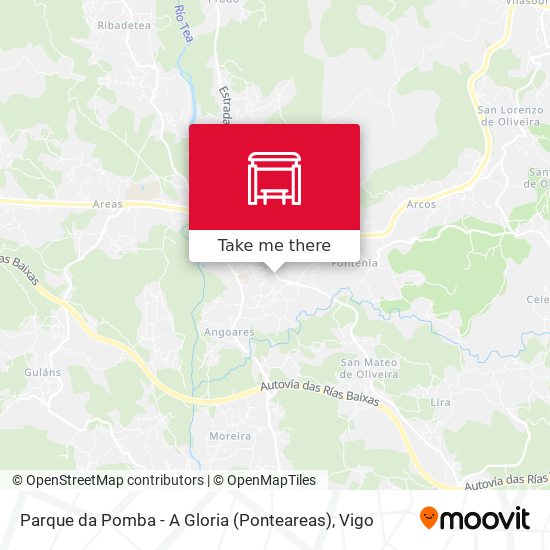 Parque da Pomba - A Gloria (Ponteareas) map