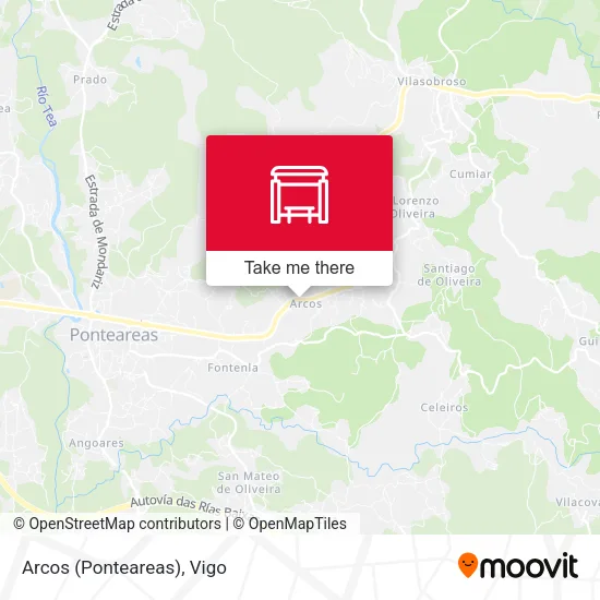 Arcos (Ponteareas) map