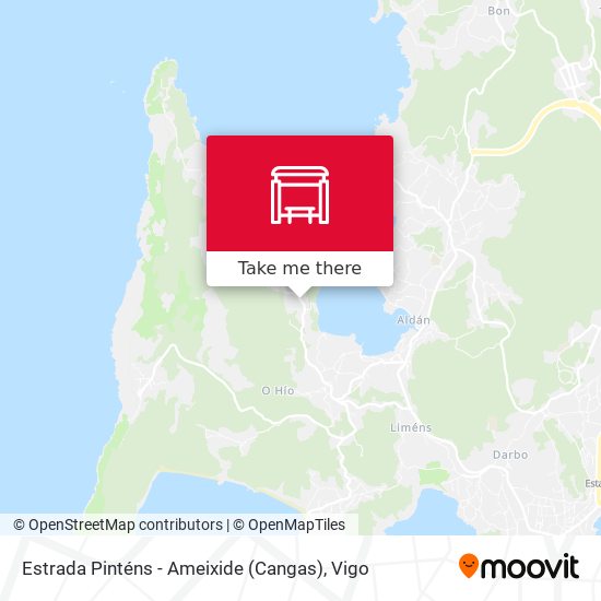 Estrada Pinténs - Ameixide (Cangas) map