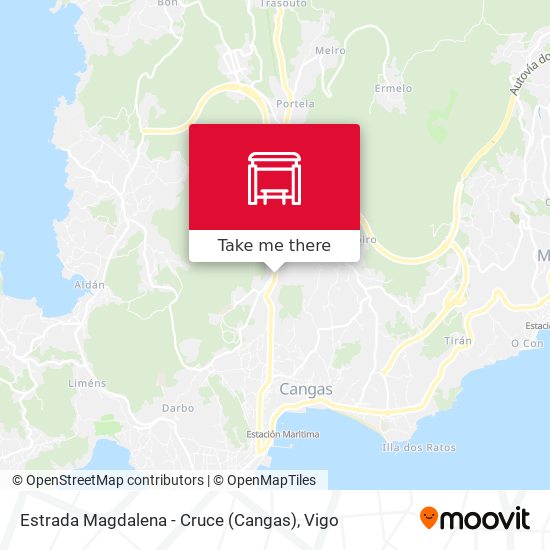 Estrada Magdalena - Cruce (Cangas) map