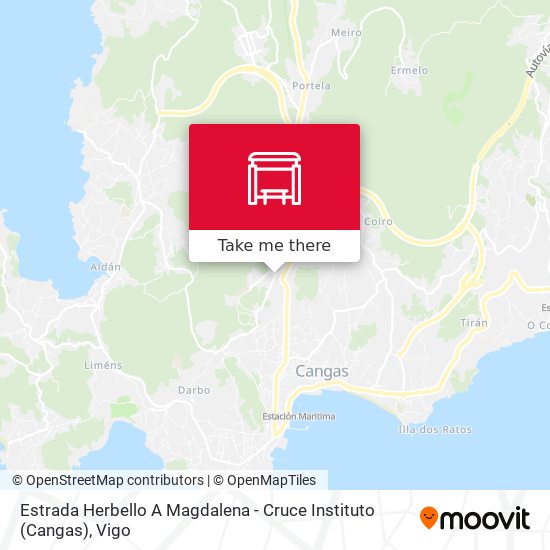 Estrada Herbello A Magdalena - Cruce Instituto (Cangas) map