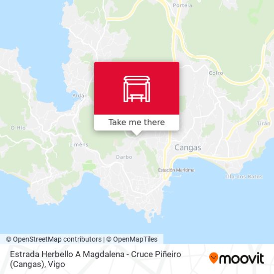Estrada Herbello A Magdalena - Cruce Piñeiro (Cangas) map