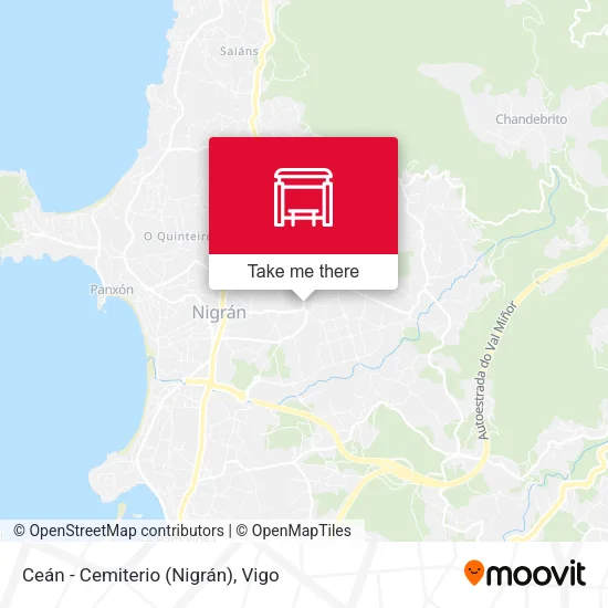 mapa Ceán - Cemiterio (Nigrán)