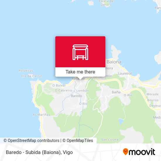 Baredo - Subida (Baiona) map