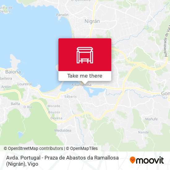 Avda. Portugal - Praza de Abastos da Ramallosa (Nigrán) map