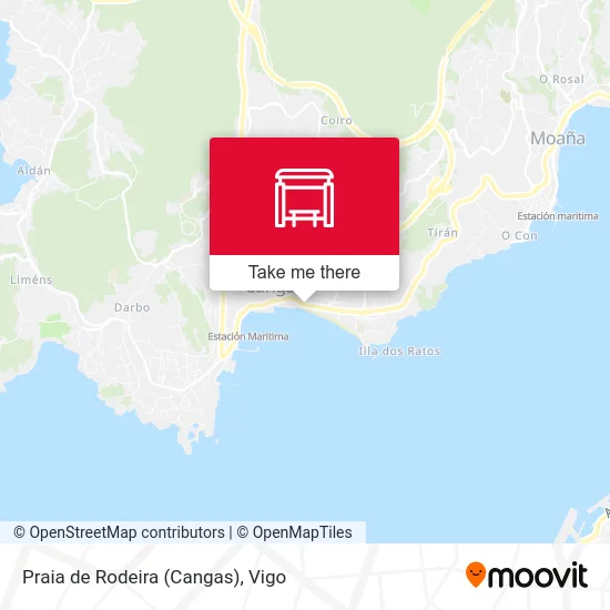Praia de Rodeira (Cangas) map