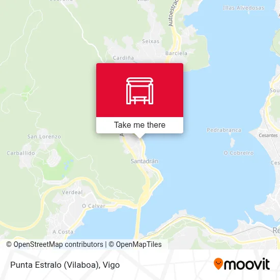Punta Estralo (Vilaboa) map
