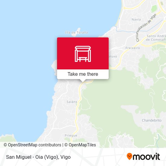 San Miguel - Oia (Vigo) map
