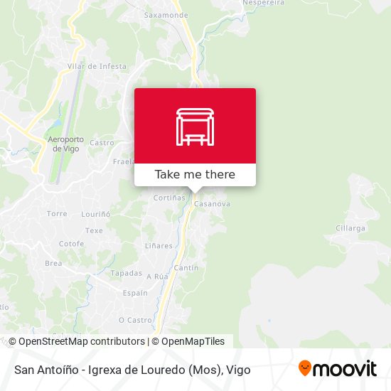 San Antoíño - Igrexa de Louredo (Mos) map