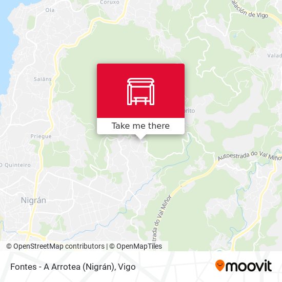 Fontes - A Arrotea (Nigrán) map