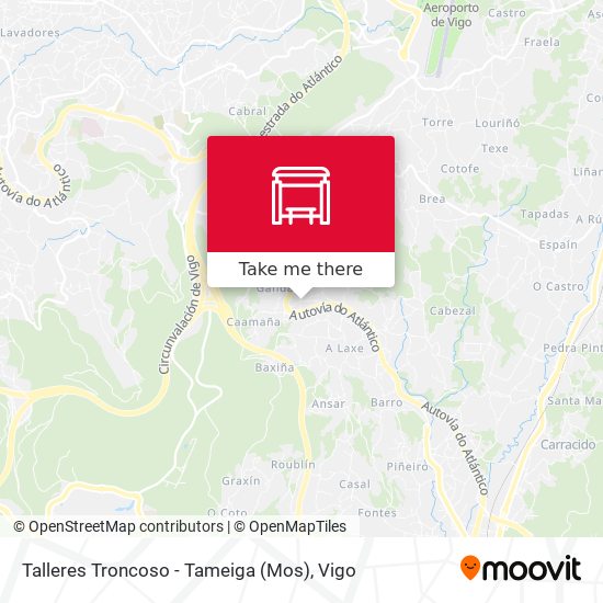 Talleres Troncoso - Tameiga (Mos) map