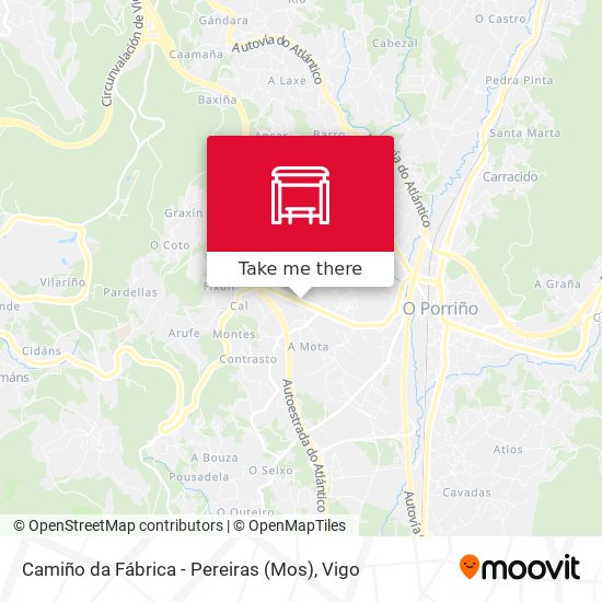 Camiño da Fábrica - Pereiras (Mos) map