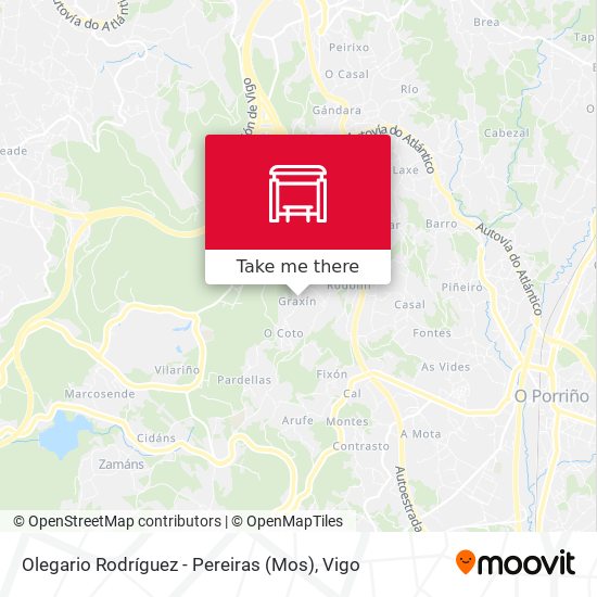 Olegario Rodríguez - Pereiras (Mos) map