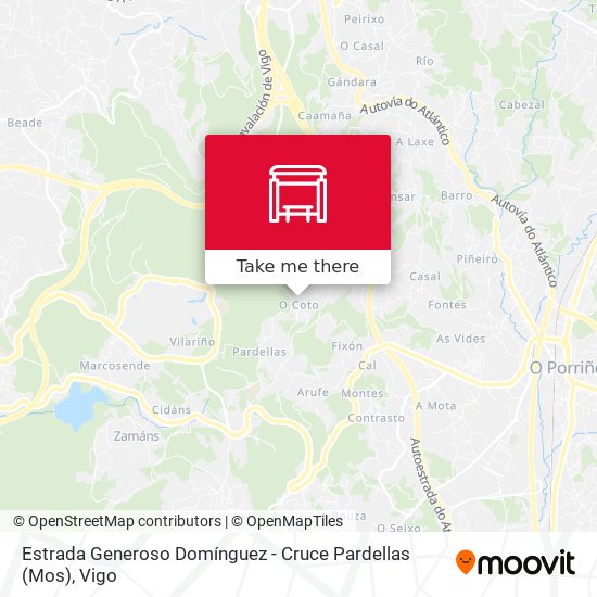 Estrada Generoso Domínguez - Cruce Pardellas (Mos) map