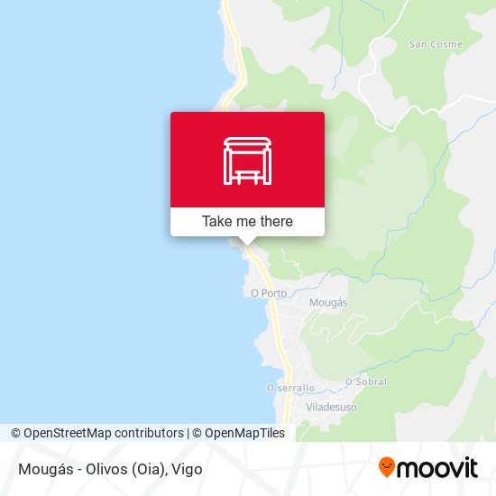 Mougás - Olivos (Oia) map