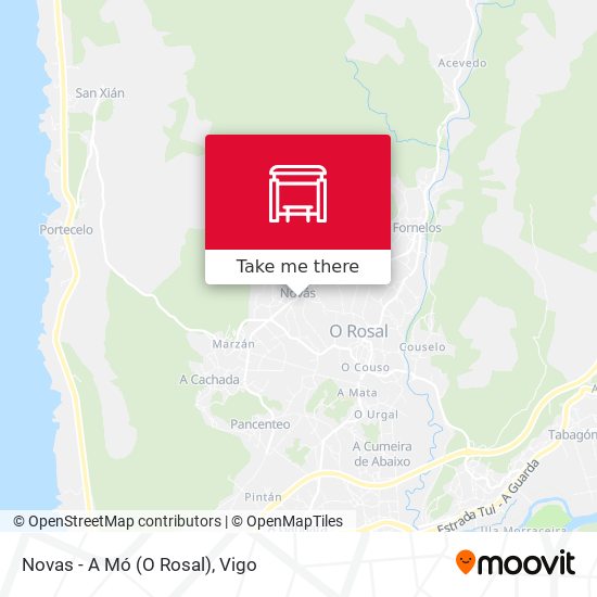 Novas - A Mó (O Rosal) map