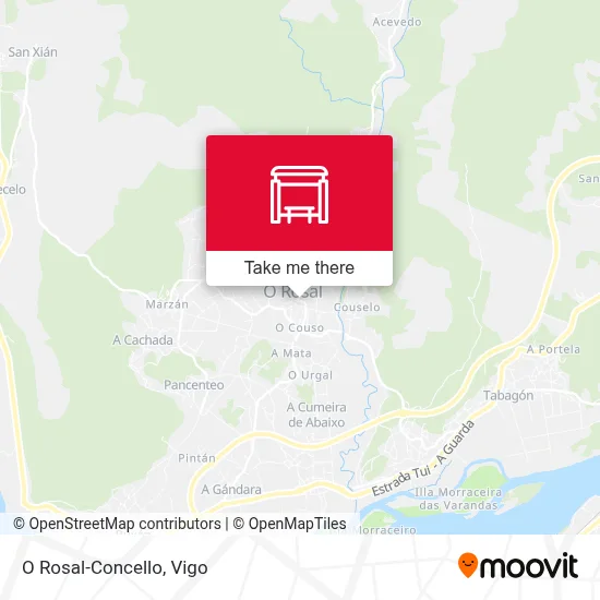 O Rosal-Concello map