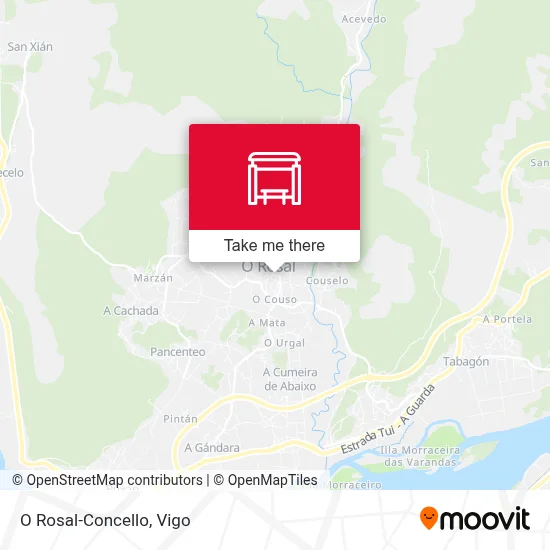 O Rosal-Concello map