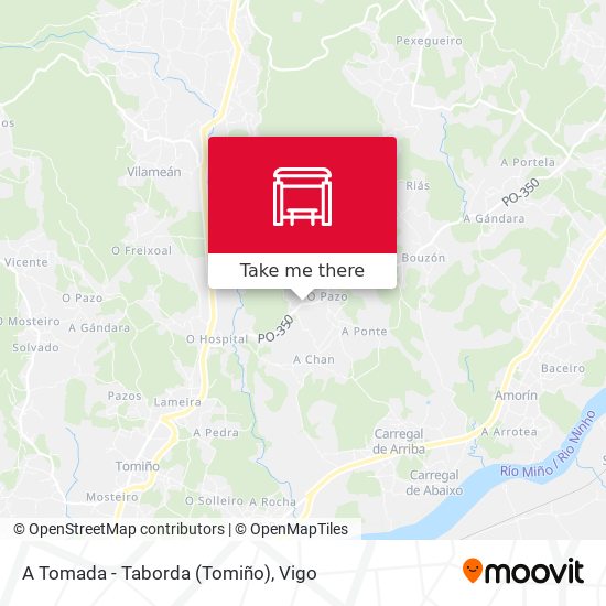 A Tomada - Taborda (Tomiño) map