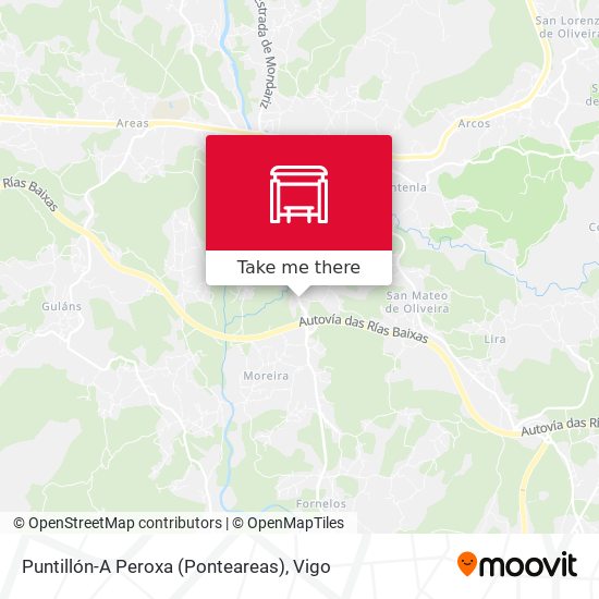 Puntillón-A Peroxa (Ponteareas) map