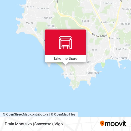 Praia Montalvo (Sanxenxo) map