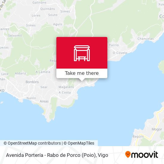 Avenida Portería - Rabo de Porco (Poio) map