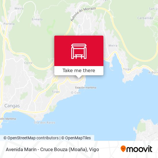 Avenida Marín - Cruce Bouza (Moaña) map