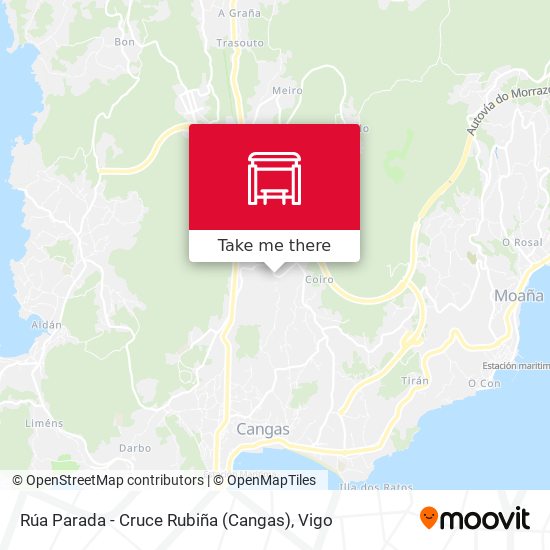 Rúa Parada - Cruce Rubiña (Cangas) map