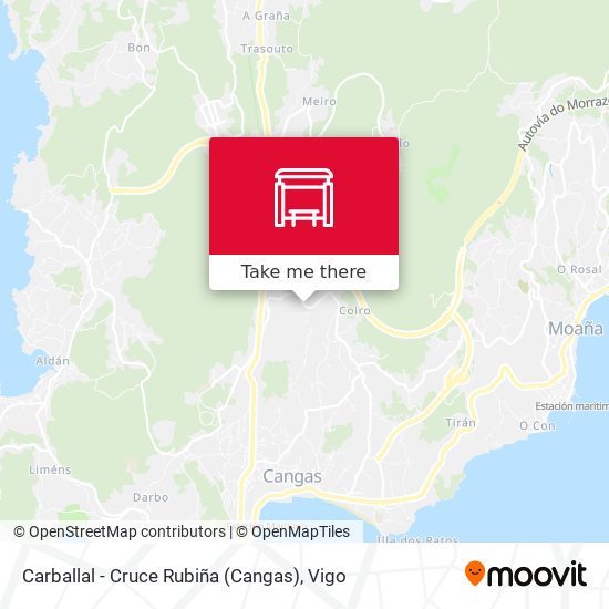 Carballal - Cruce Rubiña (Cangas) map